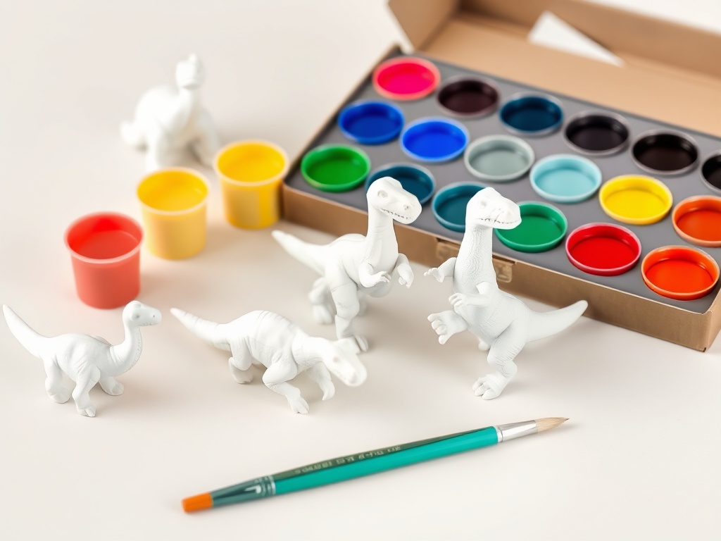BONNYCO Dinosaurios Juguetes con 16 Figuras para Pintar