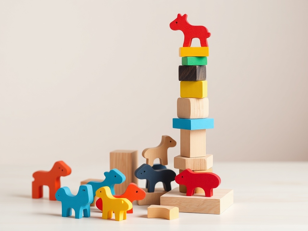 Nene Toys Torre de Bloques Infantil de Madera 4 en 1