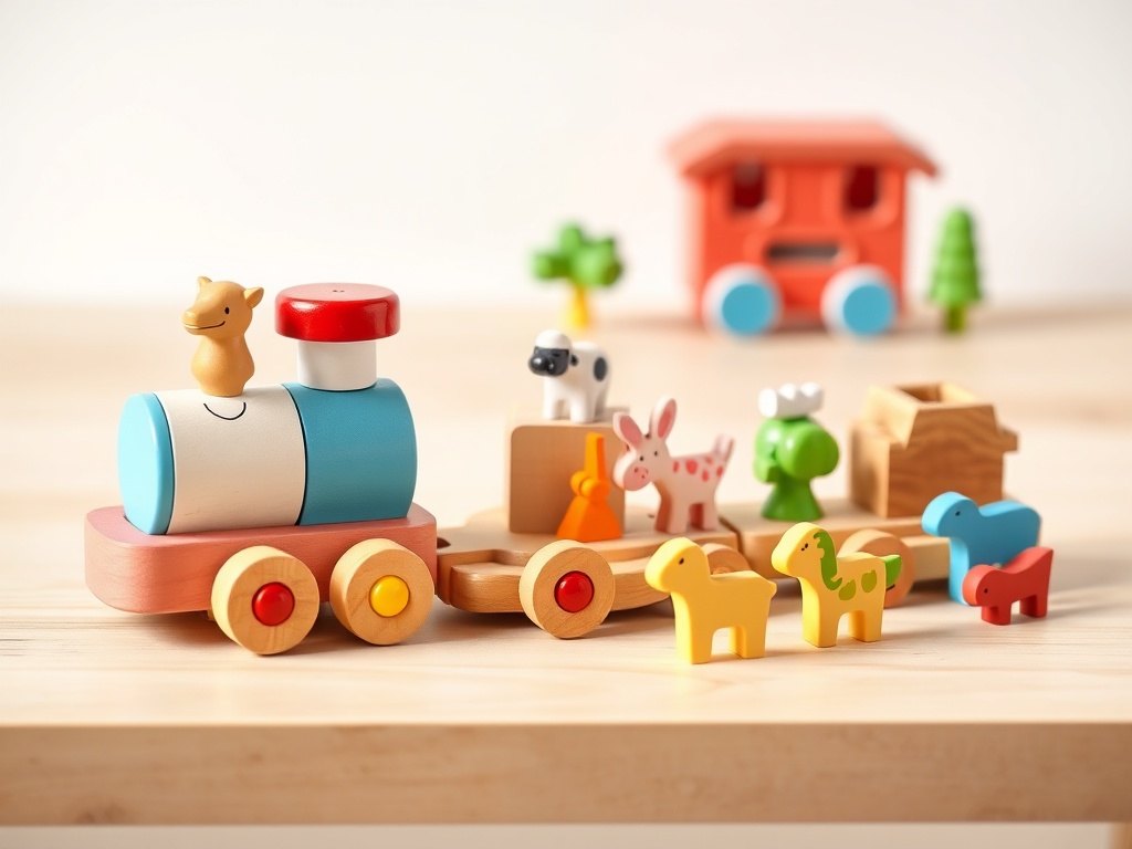 Play-Act Montessori Tren de Granja para Contar, Combinar y Clasificar